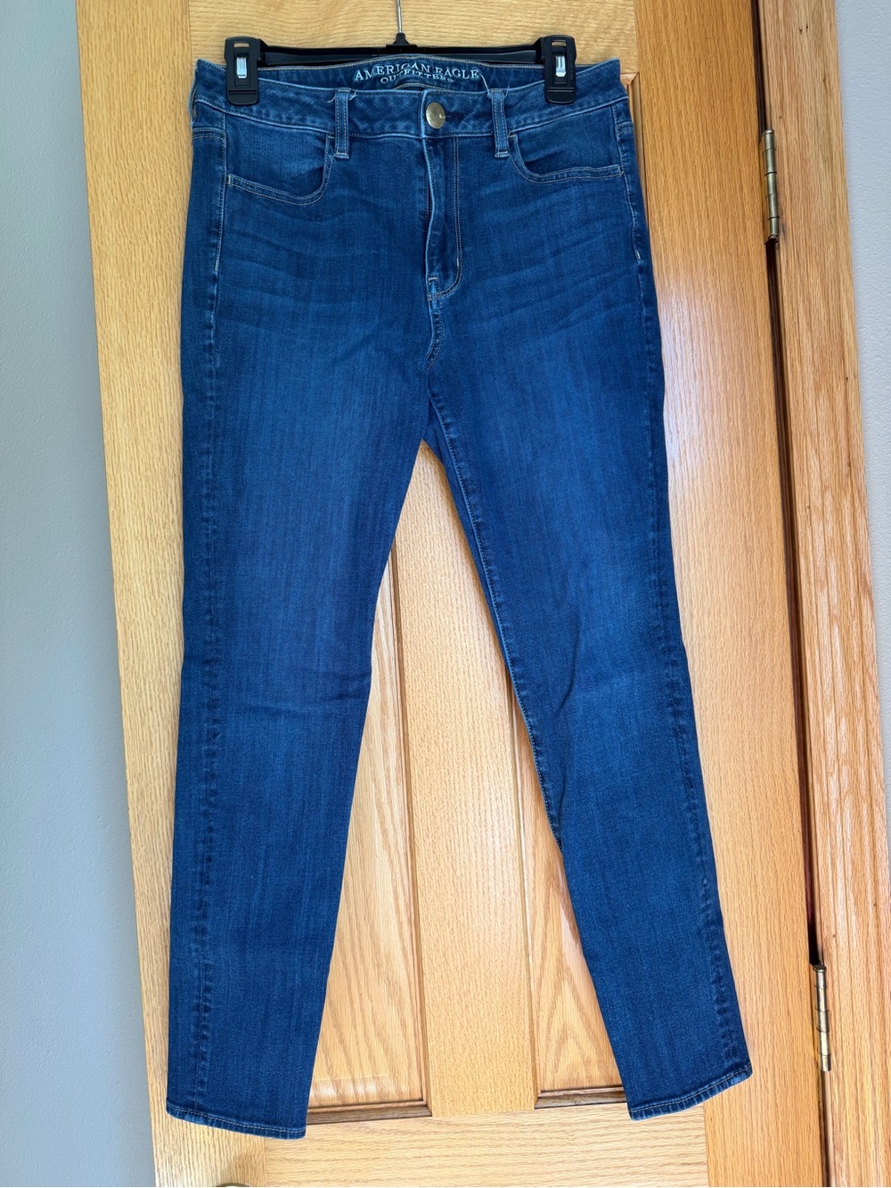 American Eagle 360 Super Stretch High Rise Skinny Jegging Jeans Dark Wash size 8